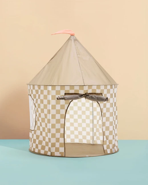 Kid's Concept - Namiot do zabawy w kratę, khaki
