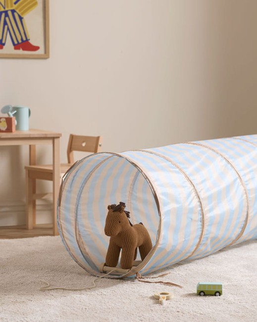 Kid's Concept - Tunel do zabawy w paski, błękitny