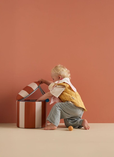 Kid's Concept - pufa cylindryczna ze schowkiem, brązowy