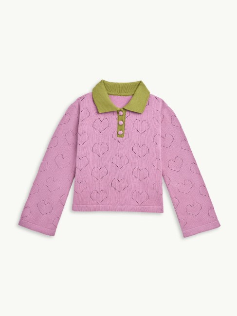 happymess sweter blush hearts child