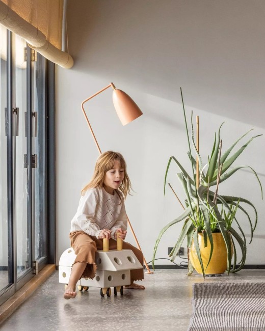 MODU Explorer set - Kreatywne klocki rozwijające motorykę dużą, Sand Grey / Honey Yellow