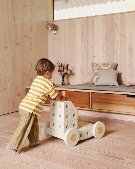 MODU Dreamer set – Kreatywne klocki rozwijające motorykę dużą, Sand Grey / Honey Yellow