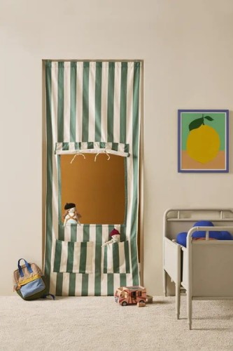 Kid's Concept - Kotara na drzwi do zabawy w teatrzyk/sklep - Stripe green
