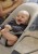 BABYBJORN - leżaczek BALANCE SOFT WOVEN/JERSEY Tri Fabric, Piaskowoszary