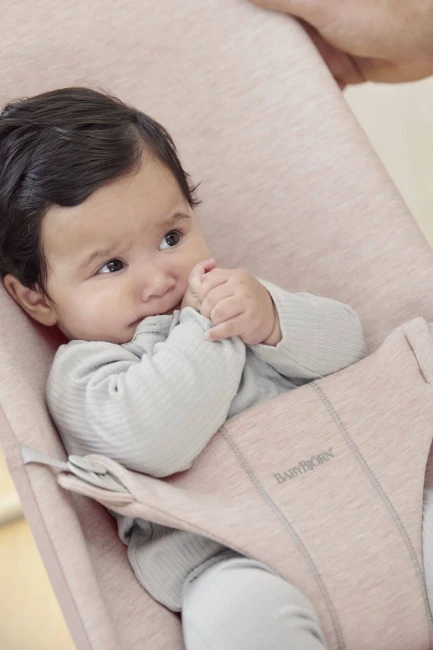 BABYBJORN - leżaczek BLISS 3D Jersey - Jasny Róż