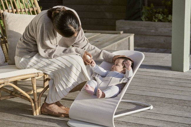 BABYBJORN - leżaczek BLISS 3D Jersey - Jasny Beż