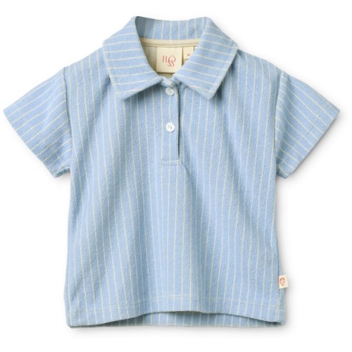 floss koszulka polo bright blue stripe