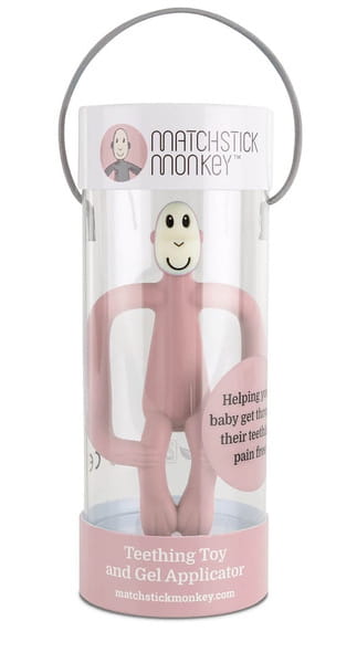 Matchstick-Monkey-Gryzak-kojacy-ze-szczoteczka-Malpka-pastelowy-roz