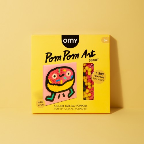 omy ZESTAW-KREATYWNY-DO-WYKLEJANIA-POMPONAMI-DONAT