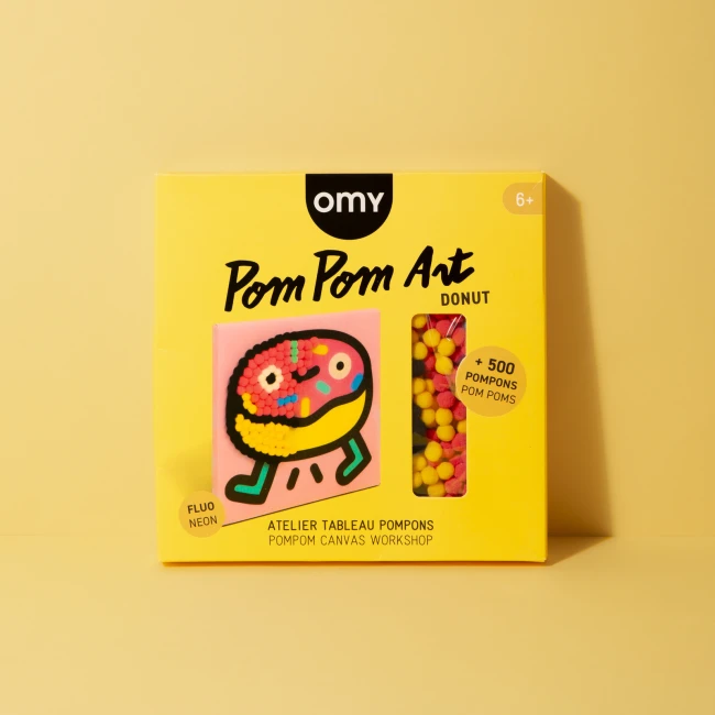 omy ZESTAW-KREATYWNY-DO-WYKLEJANIA-POMPONAMI-DONAT