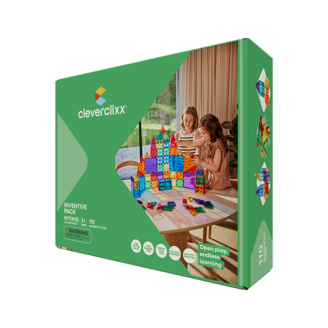 Cleverclixx - Klocki magnetyczne Inventive Pack Intense - 110 el.