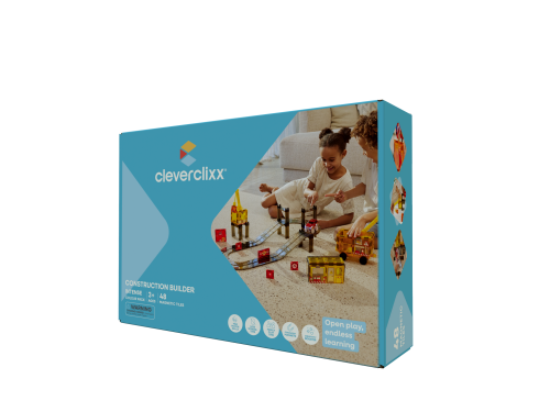 CLEVERCLIXX - klocki magnetyczne Construction Builder Pack Intense - 48 el.