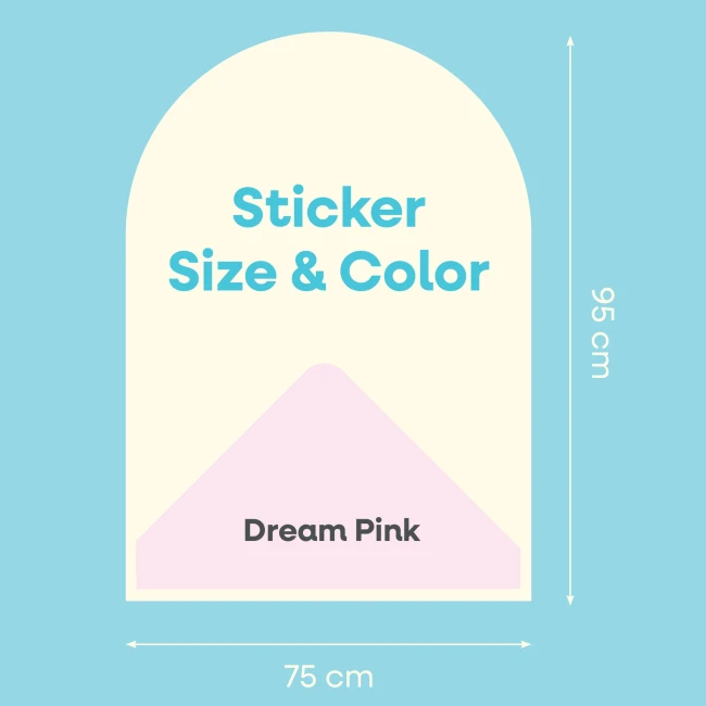 CLEVERCLIXX - magnetyczna naklejka ścienna 95x75cm, dream pink