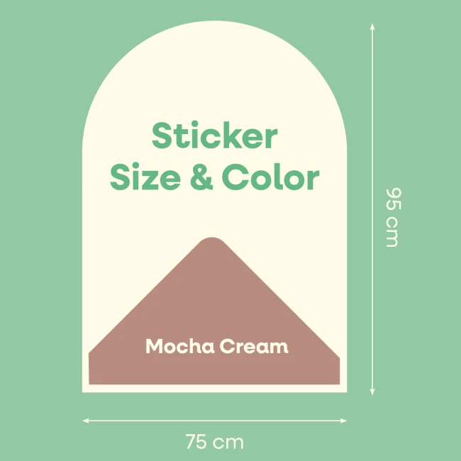 CLEVERCLIXX - magnetyczna naklejka ścienna 95x75cm, mocha cream