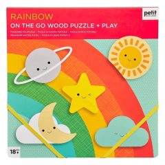 Petit Collage Puzzle Drewniane Tęcza PTC503 Zabawki/Puzzle - Kolibelek - sklep dla dzieci Wolsztyn