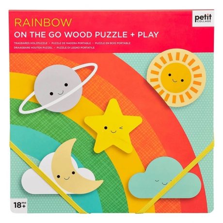 Petit Collage Puzzle Drewniane Tęcza PTC503 Zabawki/Puzzle