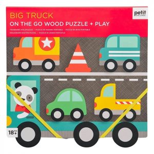 Petit Collage Puzzle Drewniane Samochody PTC502 Zabawki/Puzzle - Kolibelek - sklep dla dzieci Wolsztyn