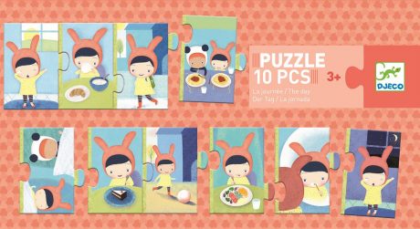 Djeco Puzzle 10 elementowe dzień DJ08179