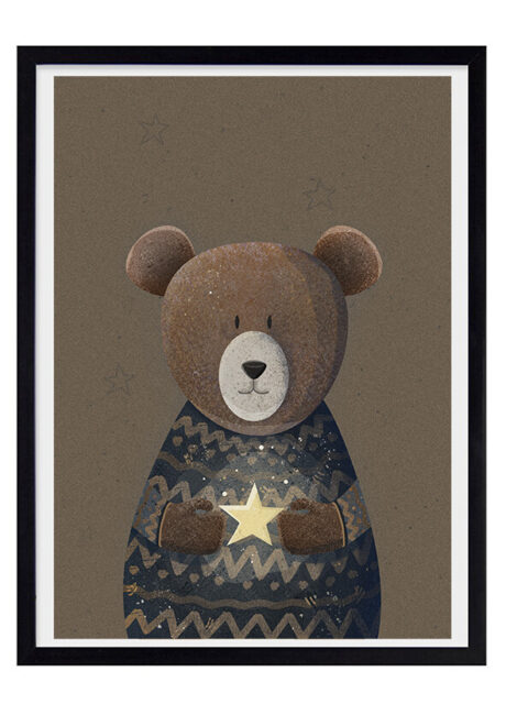 Olioliposters plakat Teddy Bear vintage