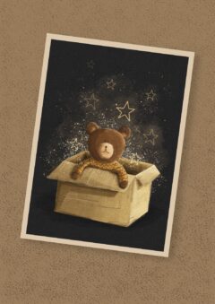 Olioliposters kartka okolicznościowa Magic Bear