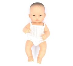 MINILAND Lalka chłopiec Azjata 32cm + Ubranko Miniland Baby