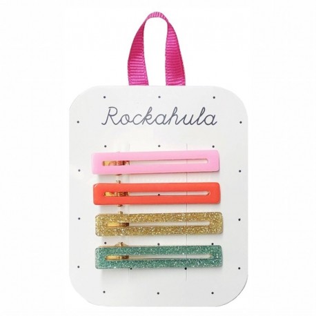 Rockahula Kids - spinki do włosów Retro Bar Multicolor