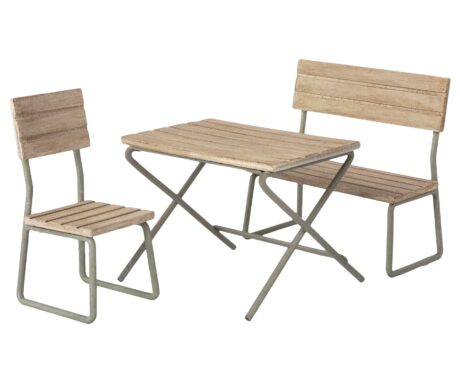Maileg Garden set, Table w. chair and bench