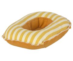 Maileg rubber boat small mouse yellow stripe 11-1403-00