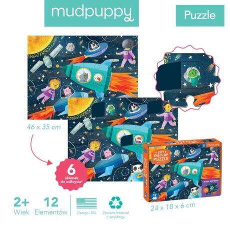 Mudpuppy Puzzle z okienkami Kosmos
