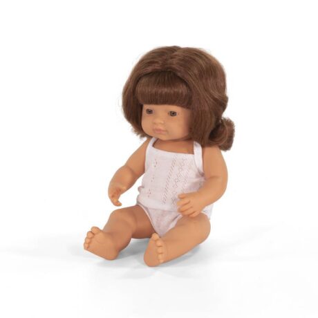 Miniland Lalka dziewczynka Europejka rude włosy 38 cm