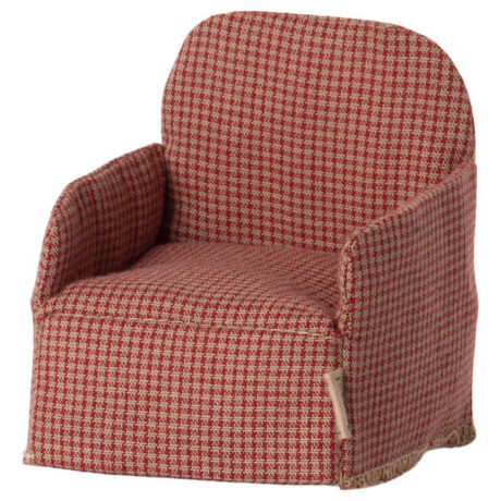 Maileg chair, mouse - red