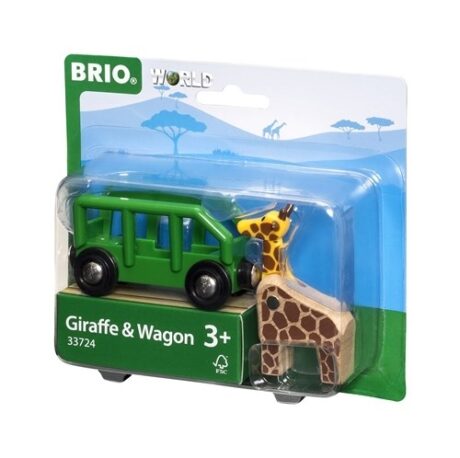 BRIO World Wagon z Żyrafą Safari 33724 Zabawki/Pojazdy i kolejki