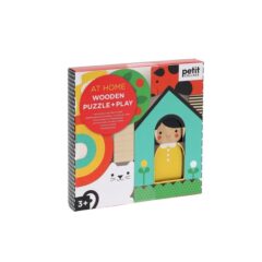 Petit Collage Drewniane Puzzle Układanka At Home PTC622 Zabawki/Drewniane - Kolibelek - sklep dla dzieci Wolsztyn