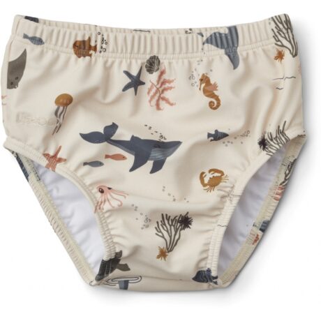 Liewood Anthony baby swim pants sea creature - majtki kąpielowe