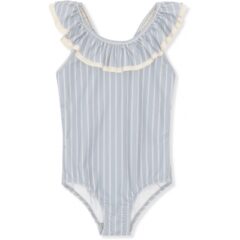 Konges Slojd strój kąpielowy Moule frill swimsuit - Sailor stripe