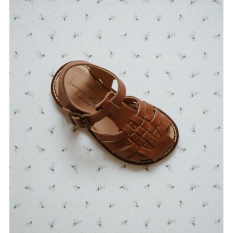Konges Slojd Minou - cognac - skórzane sandały dla dzieci