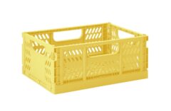 3 Sprouts Skrzynka na zabawki Składana Medium Yellow ICMDYL Pokój dziecka/Kosze pudełka walizeczki - Kolibelek - sklep dla dzieci Wolsztyn
