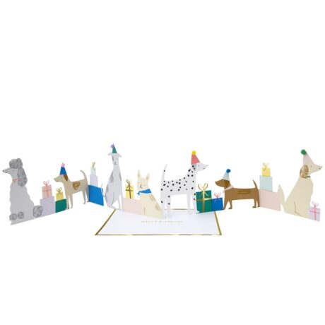 Meri Meri - Kartka okolicznościowa 3D psia impreza