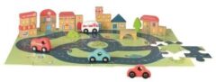 Egmont Toys Drewniane puzzle, miasto i samochodziki