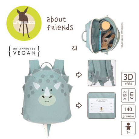 Lassig Mini About Friends Dinozaur - plecak dla dzieci