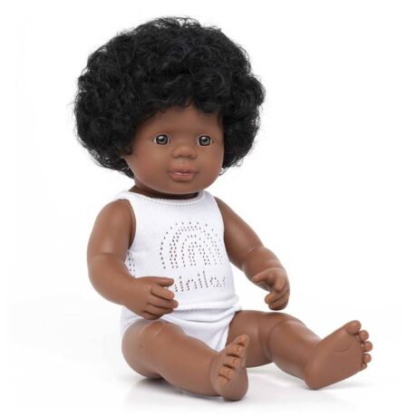 Miniland Lalka dziewczynka Afroamerykanka 38cm