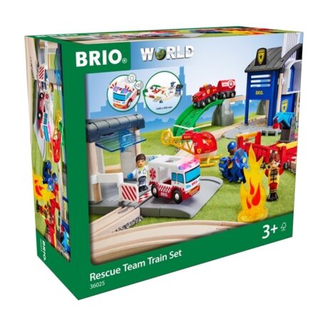 BRIO World Zestaw Kolejki Deluxe Straż Pożarna i Policja 36025 Zabawki/Pojazdy i kolejki