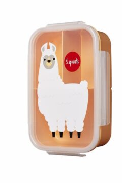 3 Sprouts Lunchbox Bento Lama Peach IBBLLM Spacer/Lunchboxy i coolerbagi - Kolibelek - sklep dla dzieci Wolsztyn