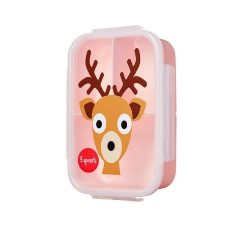 3 Sprouts Lunchbox Bento Jeleń Pink 3SLBDEE Spacer/Lunchboxy i coolerbagi