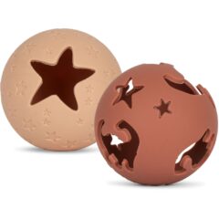 Konges slojd zestaw 2pak piłka activity balls dino rose sand mix