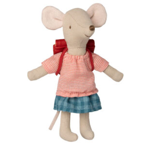 Maileg Tricycle mouse Big sister with bag Red SS23