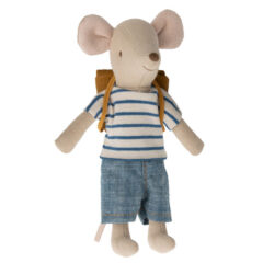 Maileg Myszka Tricycle mouse Big brother with bag SS23