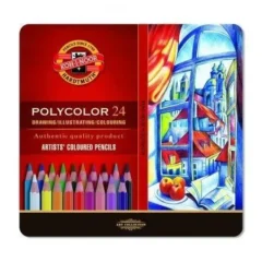 Koh-I-Noor Kredki ołówkowe Polycolor Metalowe pudełko 24 szt.