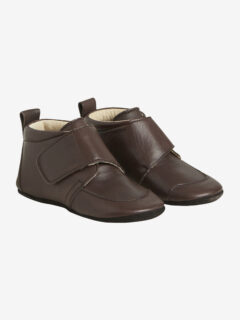 En Fant kapcie dziecięce Leather slippers Brown E820017 205