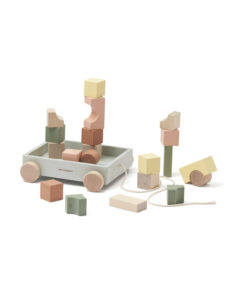 Kid's Concept - Wózek z klockami EDVIN - 1000759 - Zabawki drewniane - Kolibelek - sklep dla dzieci